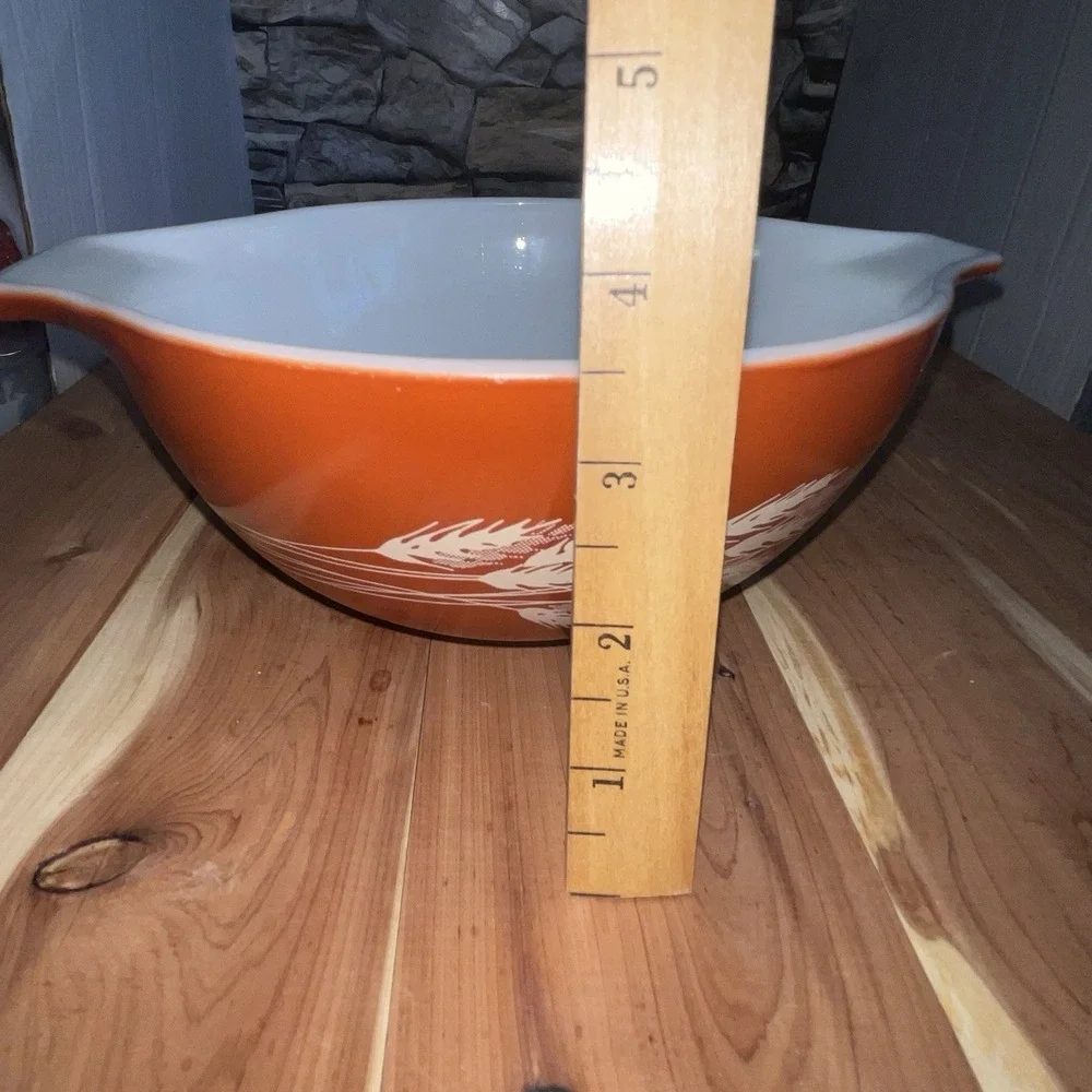 Vintage PYREX Autumn Harvest Cinderella Mixing Bowl # 443 Fall Thanksgiving
